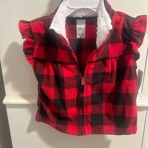 Carter's Red and Black Plaid Kids Hoodie